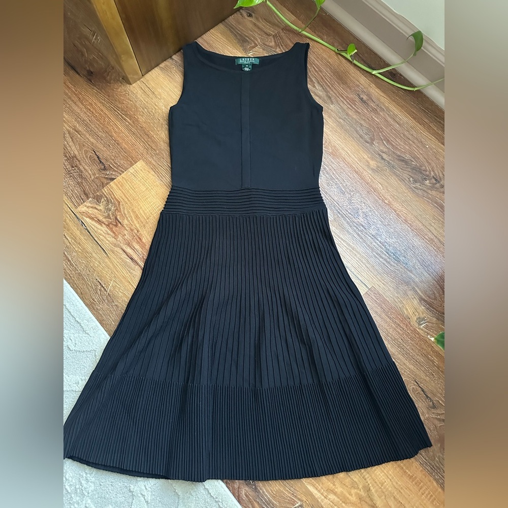Ralph Lauren Sleeveless Black Midi Dress